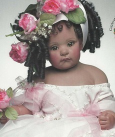Коллекционная кукла мулатка Чайная роза  от автора Fayzah Spanos  от Fayzah Spanos