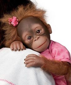 Кукла младенец обезьянки Нови от автора  от Ashton-Drake