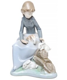 Статуэтка Девочка с кроликом  от автора  от Lladro и других бренды