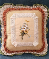 декоративная подушка, декоративная наволочка, подарок на Кружевную свадьбу - Декоративная подушка Ромашки