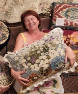 подарок на Клубничную свадьбу, диванная подушка, подушка с ромашками, подарок для бабушки, подушка для дивана - Декоративная подушка Подарок для бабушки