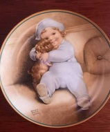 винтажная тарелка, редкая фарфоровая тарелка, настенная тарелка - Коллекционная тарелка Малыш 4