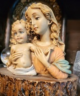 Винтажная статуэтка, интерьерная фигура, статуэтка из Италии - Статуэтка Мать и дитя / Дева Мария