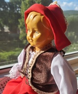винтажные вещи, баба на чайник, послевоенная кукла - Грелка на чайник Красная шапочка